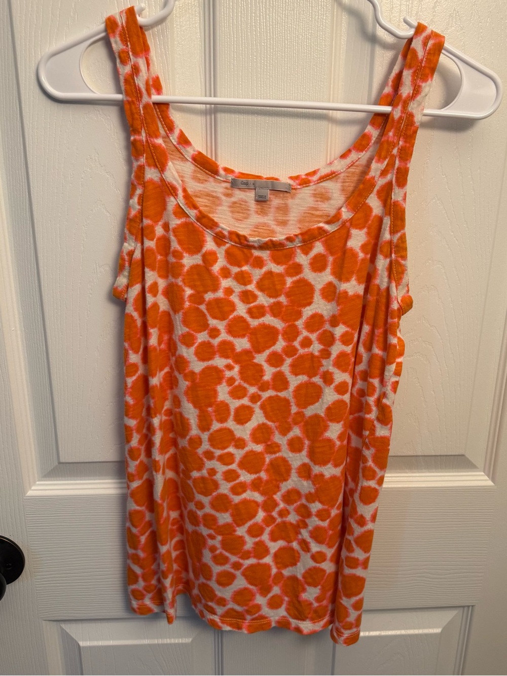 Gap Orange Abstract Print Tank Top